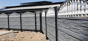 Железобетонные заборные плиты: Еврозабор Прочная бетонная панель для забора, предназначенная для — 19