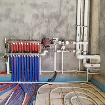 Монтаж и замена сантехники: Коллектор для теплого пола с расходомерами и циркуляционным насосом — 10