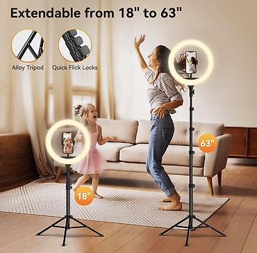 ring: 33 sm LED Ring Lampa + Tripod seti - Halqa diametri: 33 sm (18 inch) — 1