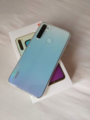 новый телефоны: Xiaomi, Redmi Note 8, Б/у, 64 ГБ, цвет - Голубой