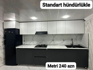 Sifarişlə mətbəx mebeli: Mətbəx mebeli – sifarişlə hazırlanır - Standart hündürlükdə — 1