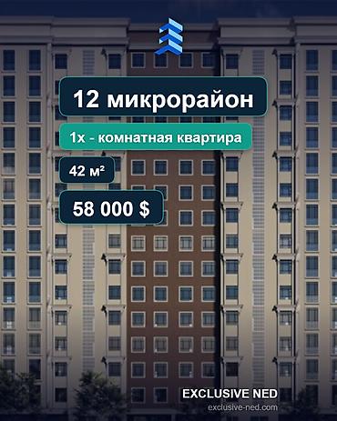 14: 1 комната, 42 м², 12 мкр Элитка, 9 этаж, ПСО (под самоотделку) — 1