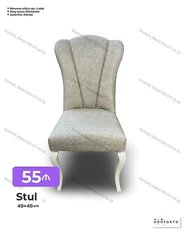 stellaj nədir: Mebel məhsulları: • Yumşaq oturacaqlı stul – 49x49 sm Zərif və — 10