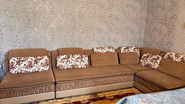 islenmis divan: Угловой диван, Б/у, Нераскладной, Без подъемного механизма, Велюровая ткань — 5