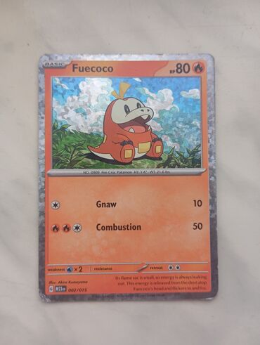 Kolleksiya kartları: ”Fuecoco“ pokemon card
NO. 0909
002/015
2023