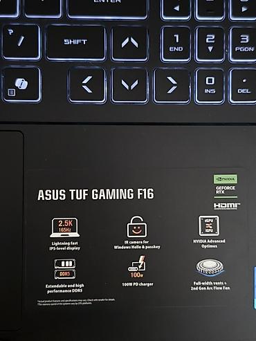 lalafo az ucuz tap soyuducular: ASUS TUF Gaming F16 FX608JMR | RTX 5060 | i7-14650HX | 16GB DDR5 | — 2