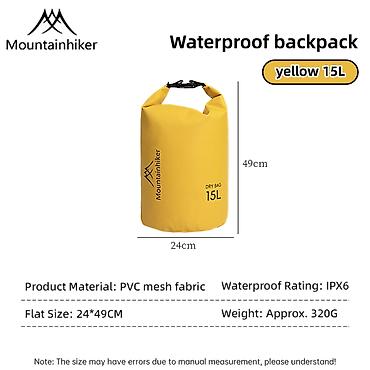 mountain: Водонепроницаемый гермомешок рюкзак Mountainhiker Оранжевый желтый 5л — 1