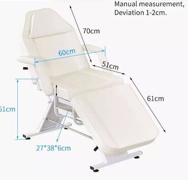 Medicinski nameštaj: Profesionalna kozmetička/masažna stolica – ručno podesiva - — 2