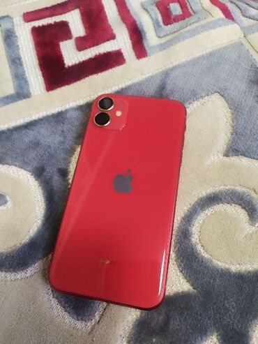режим 11 с: IPhone 11, Б/у, 128 ГБ, Красный, Зарядное устройство, 86 %