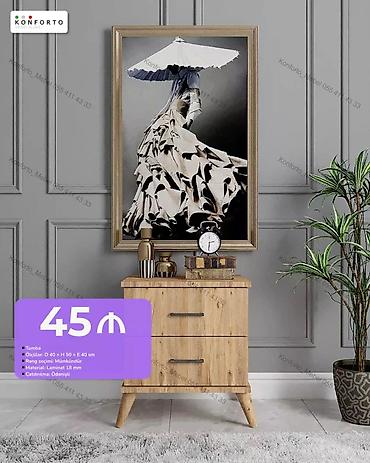 Tumba - Ölçülər: D 40 × H 50 × E 40 sm - Material: 18 mm laminat -