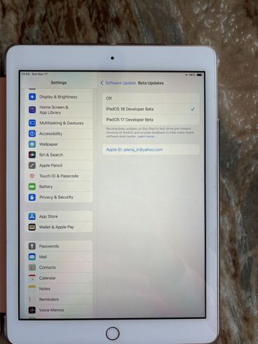 Tableti: IPad 2018 6tg generacija 32g iPadOS Version 17.7,  iPadOS Developer — 4