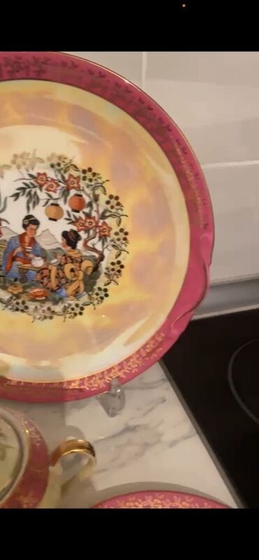 Çay dəstləri və servizlər: Çay dəsti, rəng - Qızılı, Farfor, 6 nəfərlik — 7