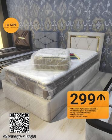 Divan və masa dəstləri: Təknəfərlik çarpayı, Bazalı, Matras ilə