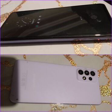 150 manatliq telefonlar: Samsung Galaxy A52, rəng - Bənövşəyi, Sensor, Barmaq izi, İki sim kartlı