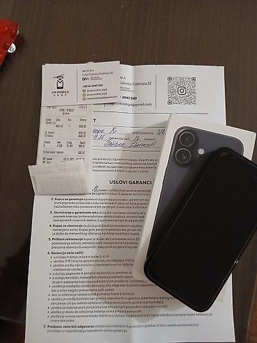 Apple iPhone 16, 128 GB, crna boja. U kompletu: originalna kutija
