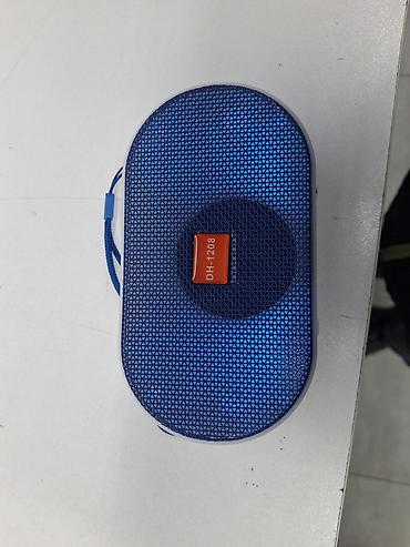 Audio: Portativ Bluetooth kolon – DH-1208 model - Kompakt oval dizayn, mavi — 3