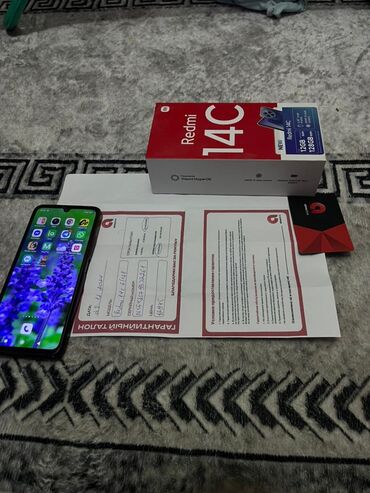 сепаратор для телефона: Redmi, Redmi 14C, Б/у, 128 ГБ, цвет - Зеленый, 2 SIM