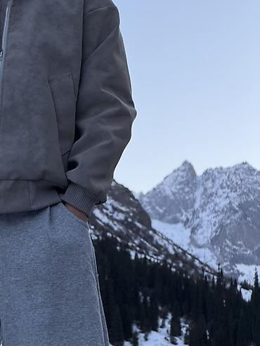 Спортивные штаны: Серые спортивные брюки свободного кроя - Цвет: меланжевый серый - — 8