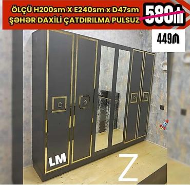 optik lehimləyici: Yeni, 6 qapı, Güzgülü, Boz, Açılan, Düz dolab — 1