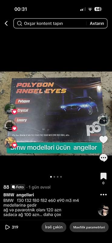 BMW “Angel Eyes” işıq halqaları – Polygon Angel Eyes Uyğunluq: - BMW