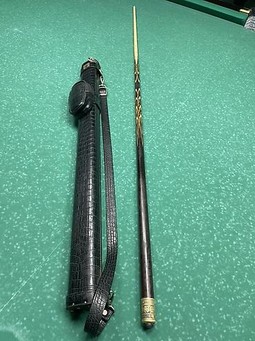 Бильярдные столы: Кий для русского бильярда с чехлом. - Разборный, двухсоставной — 1