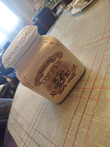 Ostalo posuđe: Stara retro ukrasna dekorativna cinija posuda za kafu - vintage — 1