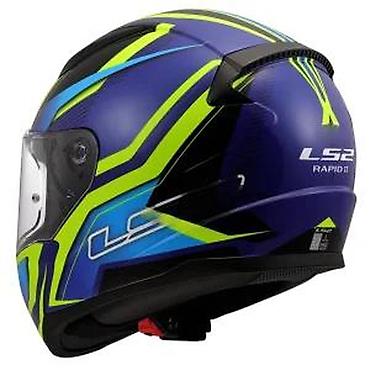 Oprema za bicikliste: LS2 Rapid II integralna kaciga – sportski dizajn, plavo/žuto/neonski — 8