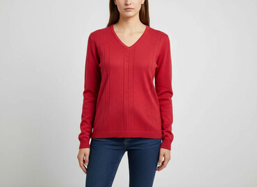 ażurowy sweter na drutach: Women`s sweater, size M