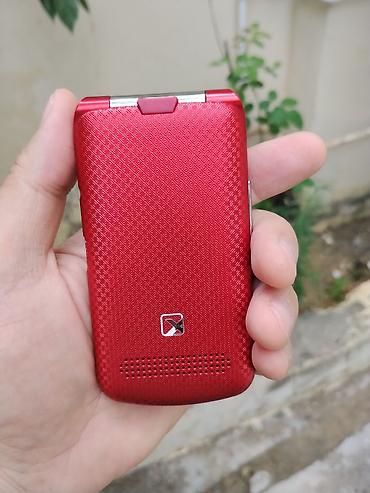 Qapaqlı mobil telefon – teXet markası, qırmızı rəng Xüsusiyyətlər: -