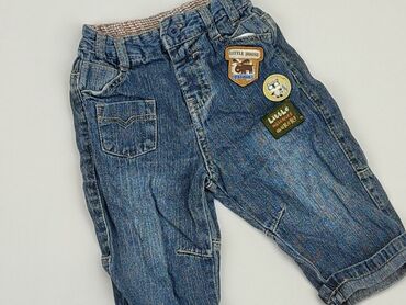jeansy z cyrkoniami: Spodnie jeansowe, Tu, 6-9 m, stan - Bardzo dobry