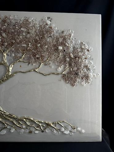 3 d силиконовые буквы: Объёмная картина «Дерево Изобилия » в технике resin art. Размер — 7