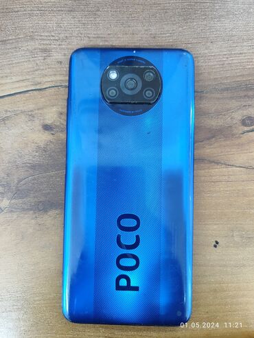 телефон poko: Poco X3, Б/у, 64 ГБ, цвет - Синий, 2 SIM