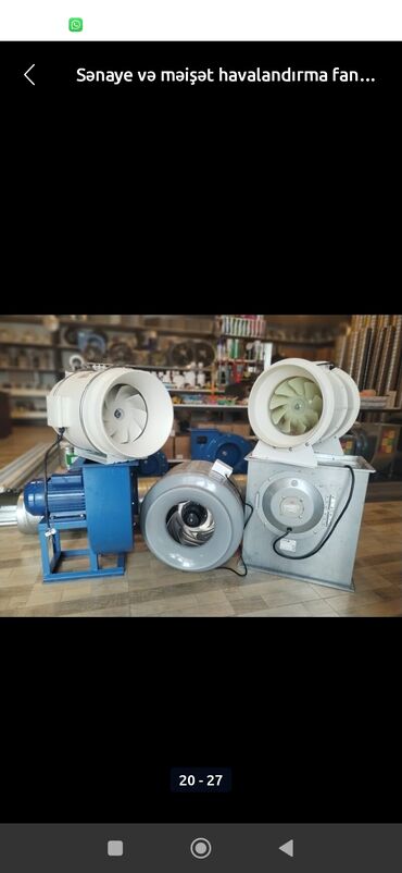 Biznes üçün program təminatı: Məhsul: Sənaye və məişət havalandırma fanları Təsvir: - Fərqli