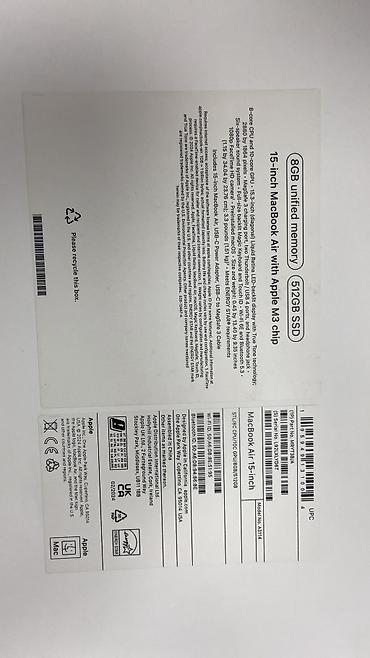 Ноутбуктар жана аксессуарлар: Колдонулган, Apple M3, ОЗУ, RAM: 8 ГБ — 2