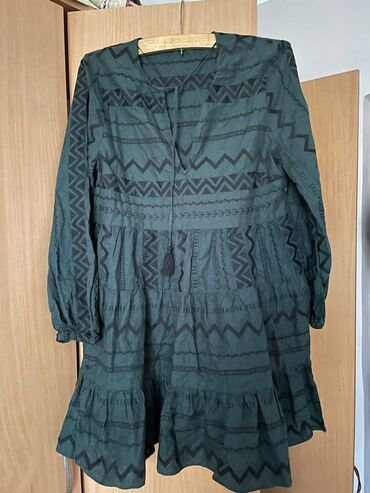 Dresses: Zara M (EU 38), color - Green, Cocktail, Long sleeves