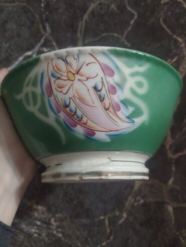 keramikadan usaq qab qacagi: Kasalar, 1 əd, rəng - Yaşıl, Keramika, Azərbaycan