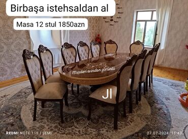 kilim mebel stol stul: Для гостиной, Новый, Нераскладной, Овальный стол, 12 стульев