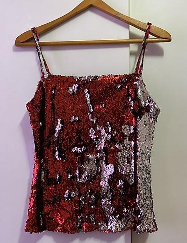 Şəxsi əşyalar: Parıltılı payetli qadın topu - Model: incə qayışlı, düz kəsim top - — 2