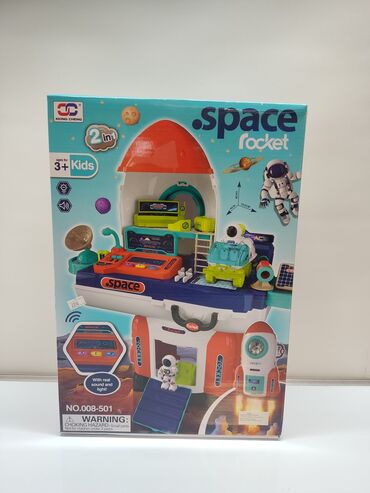 детская горка для дома: Игровой набор Space Rocket 2-in-1 (NO.008-501) - Тематика: космос