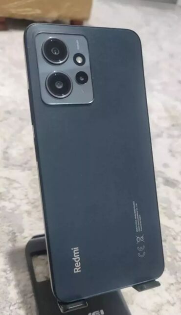 редми 9 се: Redmi, Redmi Note 12, Колдонулган, 128 ГБ, түсү - Кара, 2 SIM