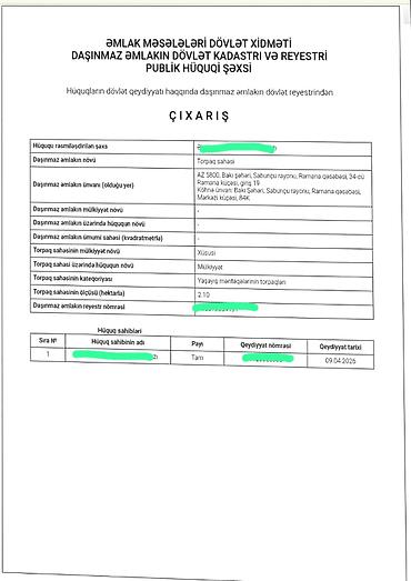 Torpaq: 3 sot, Tikinti, Kupça (Çıxarış) — 6