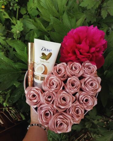kutija za koverte na svadbi: Veštačko cveće, bоја - Roze, Novo