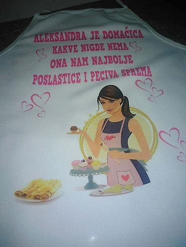 Kuhinjski tekstil: Kecelje stampa po zelji cena 1700din
♦ — 14