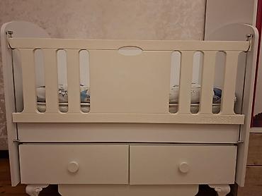 Beşiklər: Uşaq beşiyi – Sweet Baby, ağ rəng - Material: möhkəm ağ MDF/taxta — 4