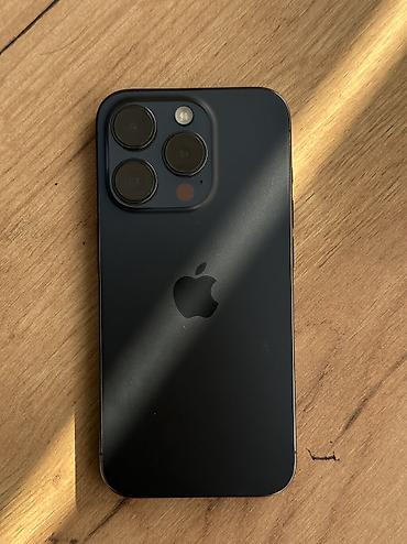 айфон и: IPhone 15 Pro, Б/у, 128 ГБ, Blue Titanium, Защитное стекло, 83 % — 2