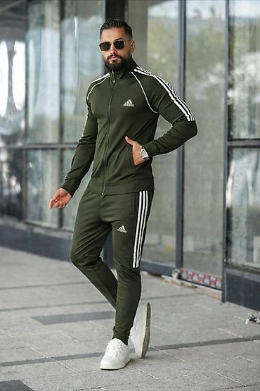muski duksevi akcija: Muški Adidas komplet trenerke – jakna sa rajsferšlusom i donji deo — 2