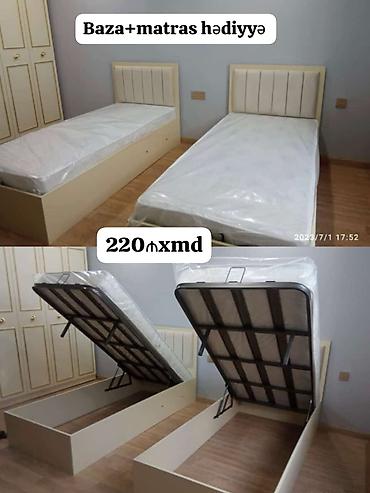 qədim mebel: Baza + matras hədiyyə - Açılan mexanizmli tək nəfərlik baza – içi — 1