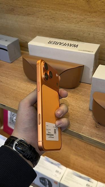 айвон 16: IPhone 17 Pro Max, Б/у, 256 ГБ, Оранжевый, Зарядное устройство, Защитное стекло, Чехол, В рассрочку, 93 % — 4
