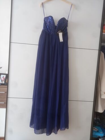 krojevi haljina za punije dame: S (EU 36), bоја - Tamnoplava, Na bretele