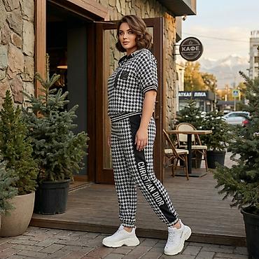 диор толстовка: Спортивный костюм, Худи, С лампасами, XL, 2XL, 3XL — 3